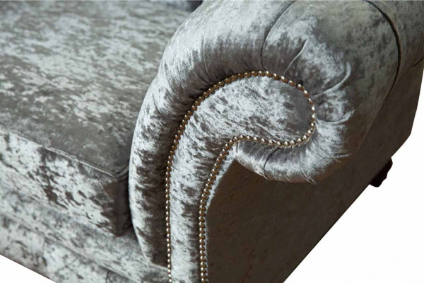 Viersëtzer Sofa Sofas 4 Sëtzer Chesterfield Wunnzëmmer Stoff Design Sëtz