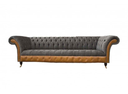 Sofa 4 Plazen Chesterfield Luxus Couch Grouss Couchen Polster 300cm Design