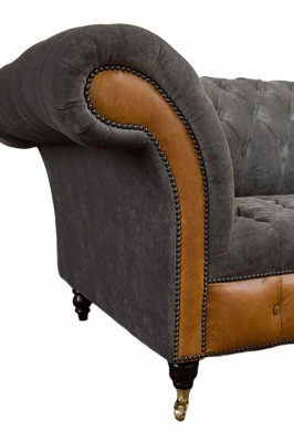 Sofa 4 Plazen Chesterfield Luxus Couch Grouss Couchen Polster 300cm Design
