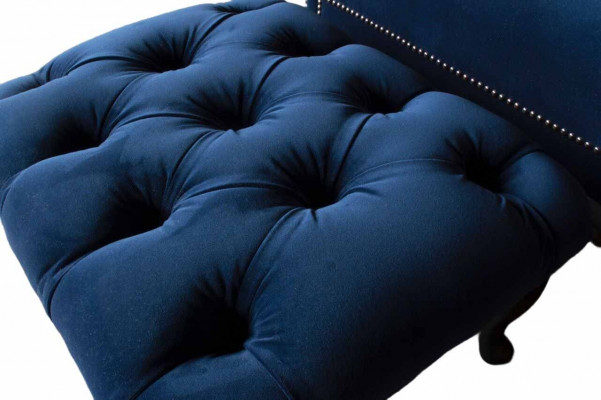Chesterfield Héiersessel mat Hocker Relax 1 Sëtz Sofa Eensëtzer 2-Deeler