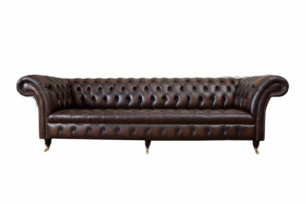 Chesterfield 4-Sëtzer Lieder Wunnzëmmer Design Couchen Sofa Miwwelen Nei