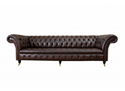 Chesterfield 4-Sëtzer Lieder Wunnzëmmer Design Couchen Sofa Miwwelen Nei