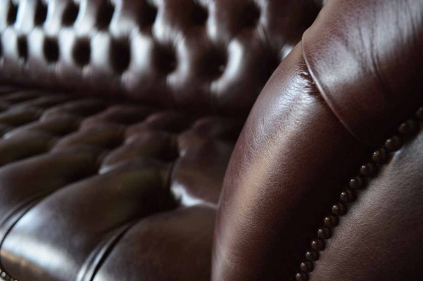 Sofa Chesterfield Canapé Polster Sëtz Lieder Canapéën Braun Designer