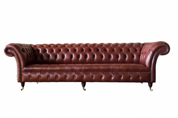 Liederdivan Divan 4 Sëtzer Divanen Design Chesterfield Lieder Canapé Miwwelen 245cm