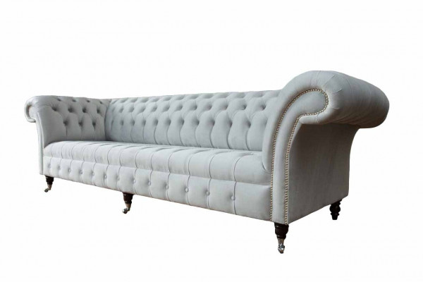 Chesterfield Canapé 4 Plazen Designer Canapéë Couch Stoff Polster Textil