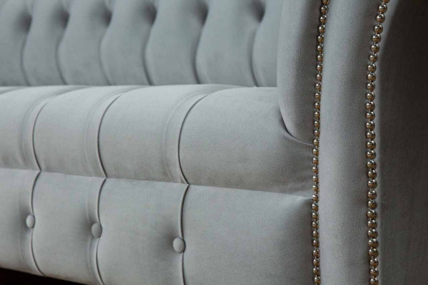 Chesterfield Canapé 4 Plazen Designer Canapéë Couch Stoff Polster Textil