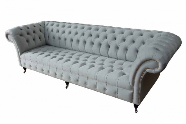 Chesterfield Canapé 4 Plazen Designer Canapéë Couch Stoff Polster Textil