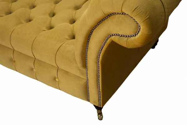 Chesterfield Textil Polster Luxus Canapé Design Canapé Canapé 4 Sëtz Nei