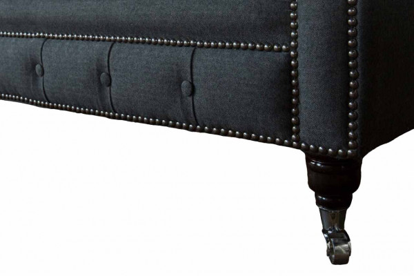 Design Canapé 4 Sëtzer Couch Textil Polster Klassesch Canapéen Chesterfield