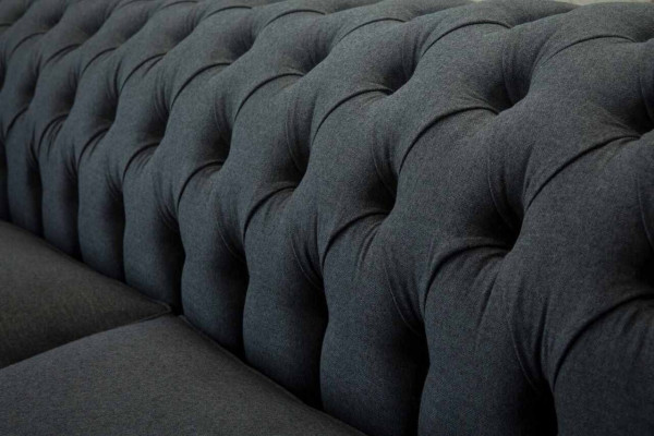 Design Canapé 4 Sëtzer Couch Textil Polster Klassesch Canapéen Chesterfield