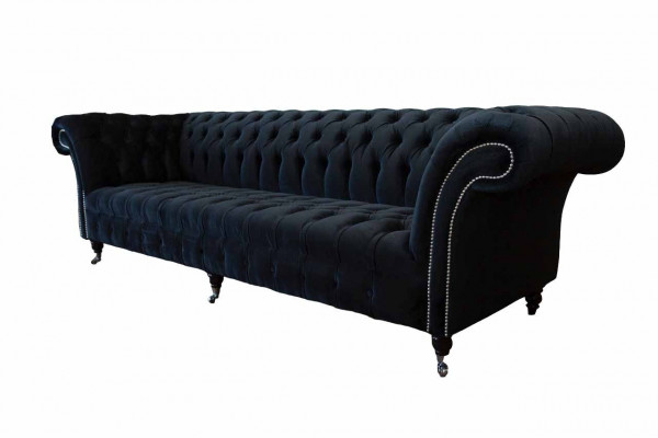 Canapé 4 Sëtz Chesterfield Polster Wunnzëmmer Design Luxus Holz Nei