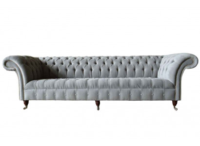 Chesterfield Design Canapé 4 Sëtzer Sofa Polster Luxus Textil Canapéen