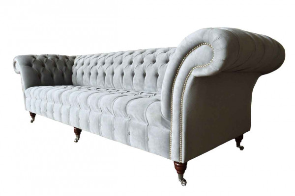 Chesterfield Design Canapé 4 Sëtzer Sofa Polster Luxus Textil Canapéen