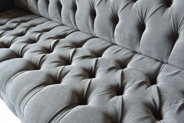 Chesterfield Design Canapé 4 Sëtzer Sofa Polster Luxus Textil Canapéen