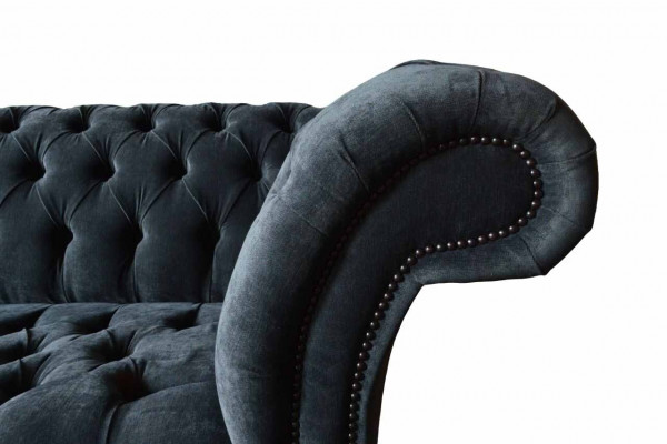 Viersëtzegt Sofa 4-Sëtzer Sofas Modern Gri Design Stoff Chesterfield