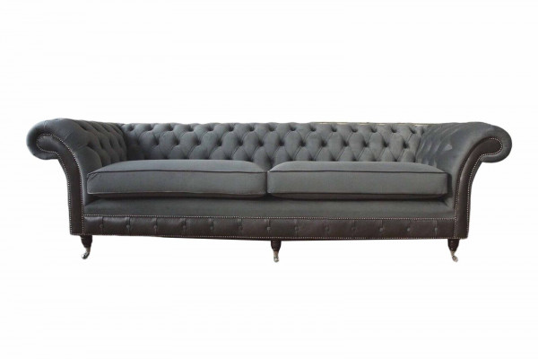 Design Couch Luxus Polstersofa Sofa 4 Sëtzer Chesterfield Luxus Gro