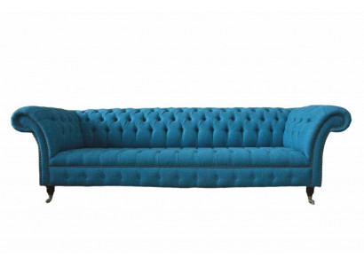 Chesterfield Gepolsterten Sofas Design Textil Sofa 4 Sëtz Sofa Luxus Design Blo