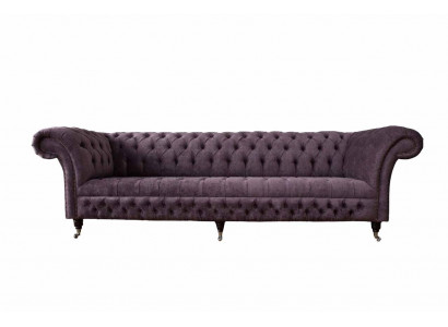 Design Sofa 4 Sëtzer Canapé Polster Luxus Textil Sofae Chesterfield