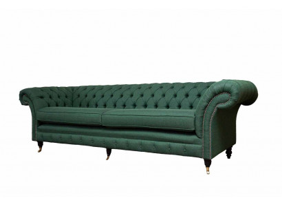 Sofa 4 Plaz Gréng Wunnzëmmer Modernen Design Polster Stëbs Luxus