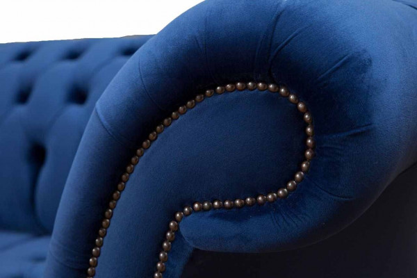 Chesterfield Grouss Sofa Canapé Stoff Samt Polster Couchen 4 Sëtzer Canapéen