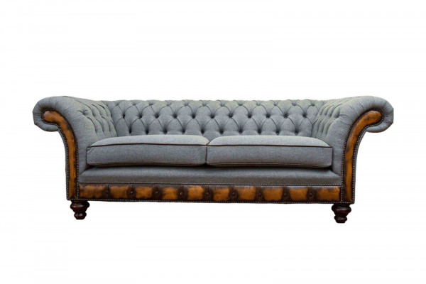 Luxus Dräisitzer Modern Couch Miwwelen Gro Sofasen Stoff Textil Polsterung