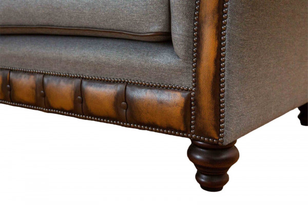 Luxus Dräisitzer Modern Couch Miwwelen Gro Sofasen Stoff Textil Polsterung