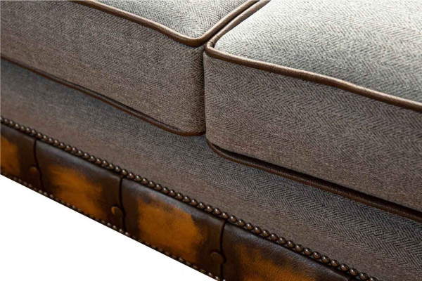 Luxus Dräisitzer Modern Couch Miwwelen Gro Sofasen Stoff Textil Polsterung