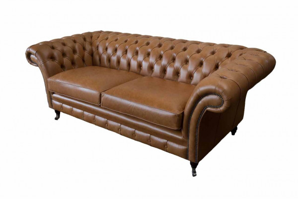 Sofa 3 Sëtz Lieder Sofa Canapé Polstersëtz Stuff Chesterfield Dräisëtzer