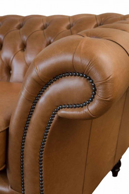 Sofa 3 Sëtz Lieder Sofa Canapé Polstersëtz Stuff Chesterfield Dräisëtzer