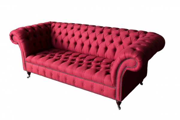 Chesterfield 3 Sëtzer Dräisëtzer Design Canapéë Polstersofa Sofae Textil