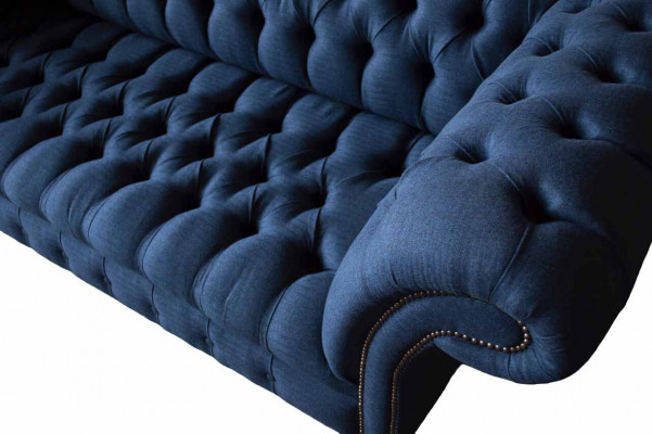 Dreisëtzer Sofa Luxus Chesterfield 3-Sëtzer Canapéë Blo Sofaen Neit Canapé