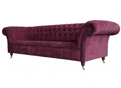 Chesterfield Design Canapé Polster Textil Sofa Couchen 3-Sëtzer Neit