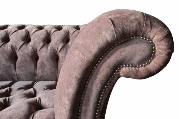Chesterfield Sofa Canapé Polster Design 3 Sëtzer Sofas Dräisëtzer Lila