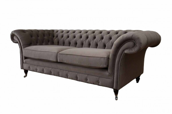 Couchen Këssen Sofas 3 Sëtzer Dräisëtzer Stoffsofa Chesterfield Gro Neu