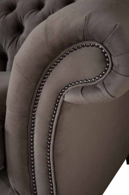 Couchen Këssen Sofas 3 Sëtzer Dräisëtzer Stoffsofa Chesterfield Gro Neu