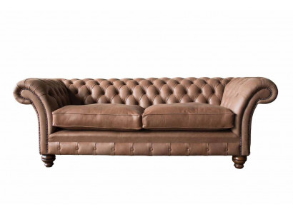 Chesterfield Sofa Design Luxus Lieder Polster Klassesch Sofa 3 Sëtzer