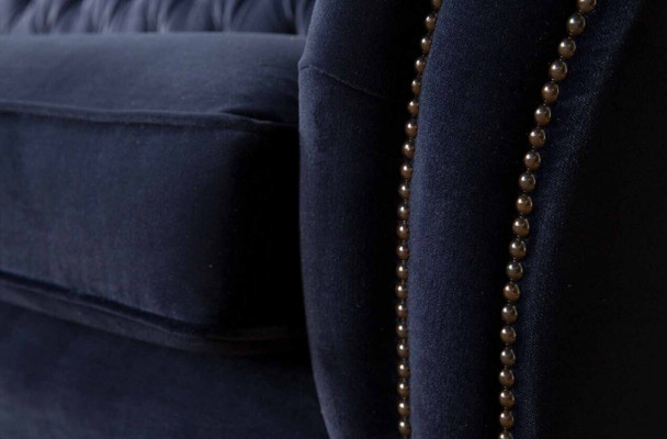 Chesterfield Dräisëtzer Couch Polster Design Sofa 3er Sëtz Sofas Miwwelen
