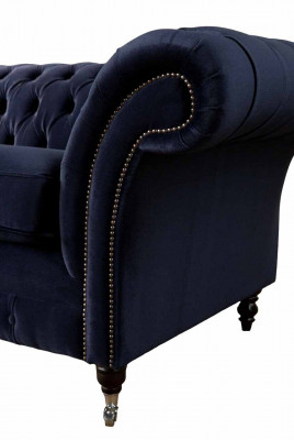 Chesterfield Dräisëtzer Couch Polster Design Sofa 3er Sëtz Sofas Miwwelen
