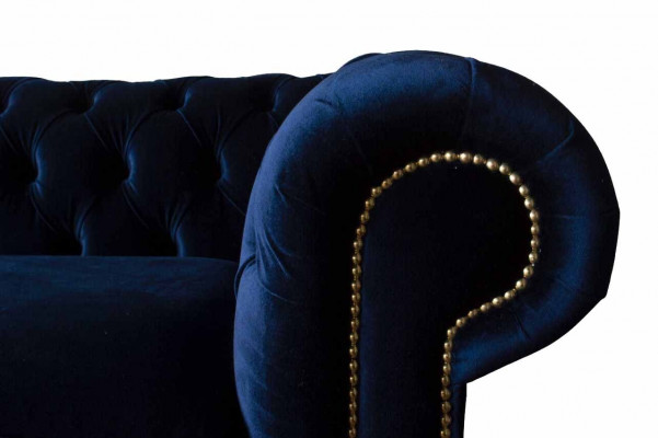 Blo Chesterfield englesche klassesche Stil Canapé Canapé 3 Sitz Këssen 230cm
