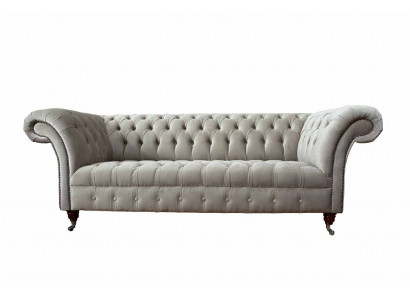 Chesterfield Sofa 3 Sëtz Polstersofas Sofen Couch Dräisëtzer Gro Nei