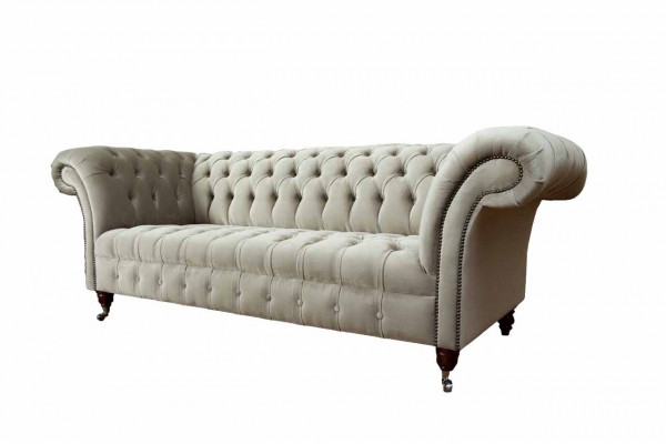 Chesterfield Sofa 3 Sëtz Polstersofas Sofen Couch Dräisëtzer Gro Nei