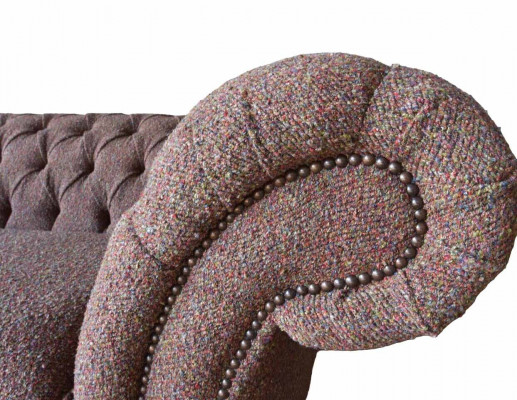 Grouss Chesterfield engleschen klassesche Stil Sofa Couch 3 Sëtz Këssen 230cm