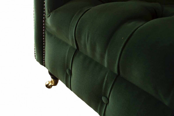 Design Sofa 3 Sëtz Couch Polster Chesterfield Wunnzëmmer Textil Couchen