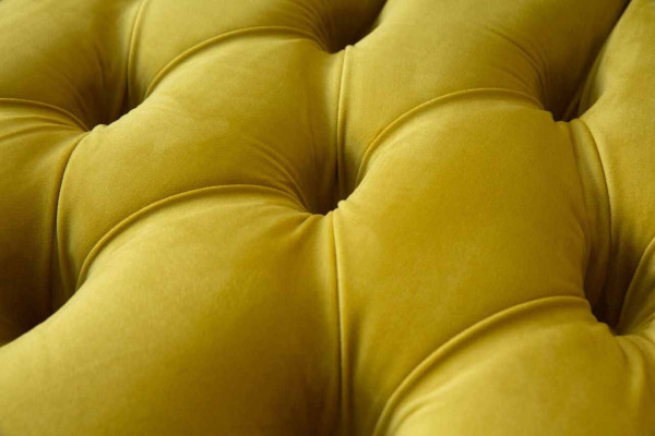 Chesterfield 3-Sëtzer Polstergaff Sofa Stil Sofen Textil Stoff Sofa Nei