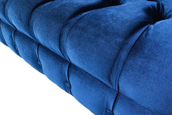 Bloen Chesterfield Dräisëtzer Canapé 3 Sëtzer Canapéë Luxus Textil Couchetten