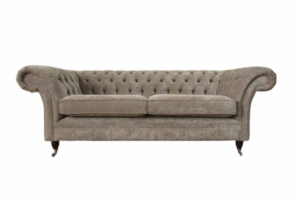 Dreemol Sëtzer Chesterfield Sofa 3 Sëtz Sofasen Gro Stoft Wunnzëmmer Luxus