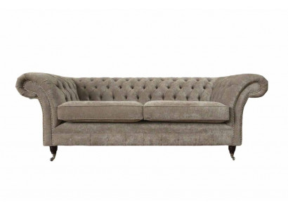 Dreemol Sëtzer Chesterfield Sofa 3 Sëtz Sofasen Gro Stoft Wunnzëmmer Luxus