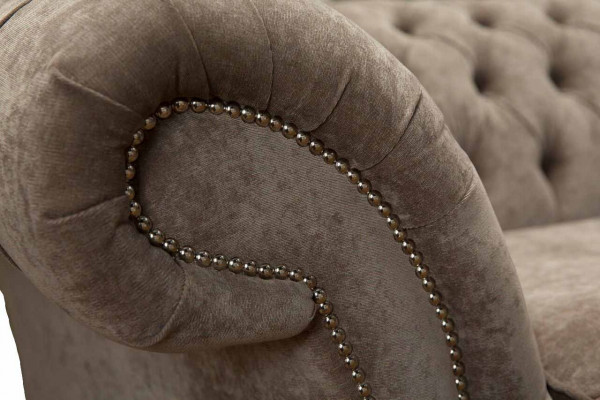 Dreemol Sëtzer Chesterfield Sofa 3 Sëtz Sofasen Gro Stoft Wunnzëmmer Luxus