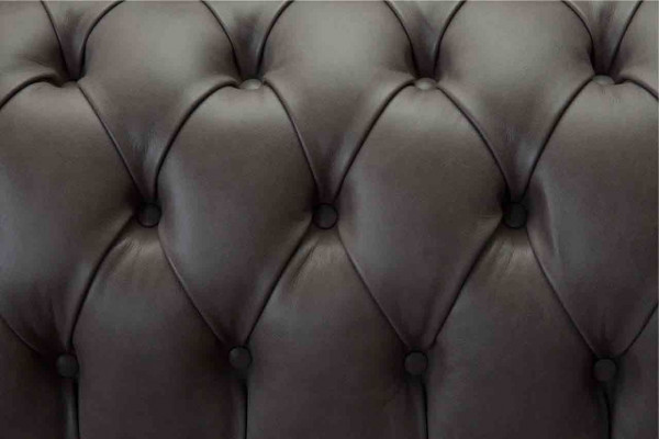 Groue Chesterfield englesche klassesche Stil Sofa Couch 3 Sëtz Polster 230cm