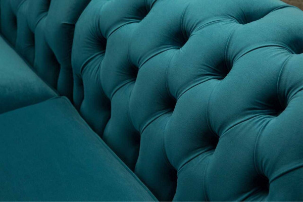 Design Sofa 3 Sëtzer Couch Chesterfield Polstersofa Wohnzimmer Design